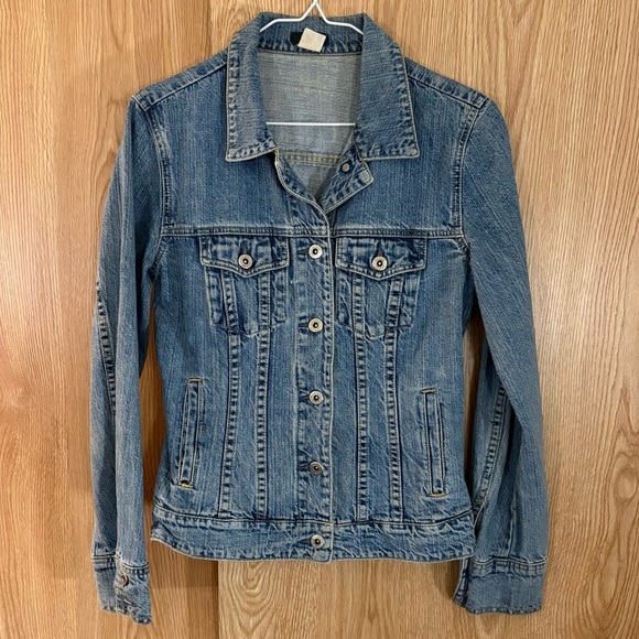 J. Crew Blue Denim Cotton Trucker Jacket - Picture 2 of 5